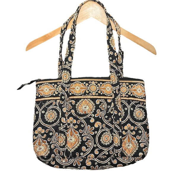 Vera Bradley Handbags - Vera Bradley Retired Cafe Latte Morgan Zipper Tote